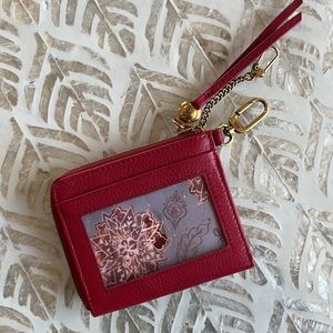 HOBO Flip Go Clip Wallet Red Leather, Mint!